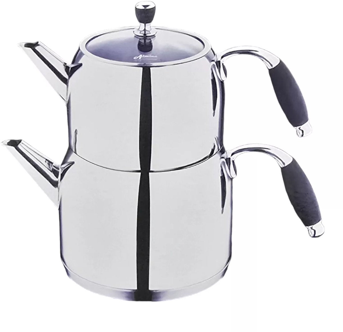 Almina Viola - Theepot Set - 1.5L + 3L - Edelstaal 18/10 - Inductie - Turkse Theepot - TEKZEN