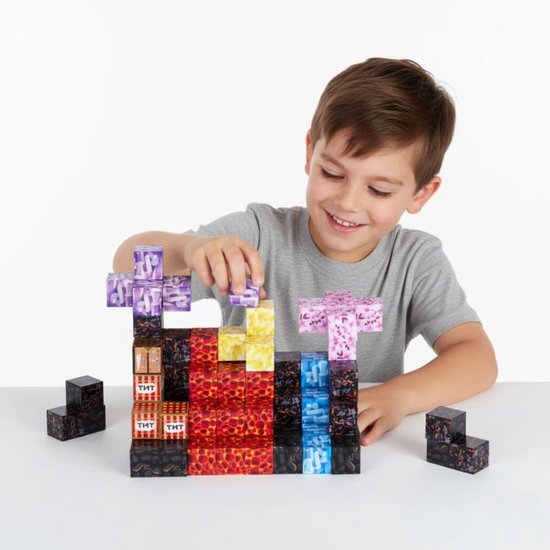 Magnetische Bouwblokken Set - 86 Delig - Magnetische Kubussen - Educatief Constructiespeelgoed voor Kinderen – foto 5