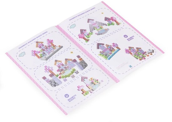 Magnetische Bouwblokken Set - 140 Delig - Roze Magnetische Kubussen - Educatief Constructiespeelgoed voor Kinderen – foto 2