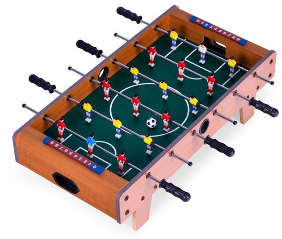 ECOTOYS Mini Tafelvoetbaltafel - 70x35 cm - Hout - Tafelvoetbalspel voor Kinderen – foto 5