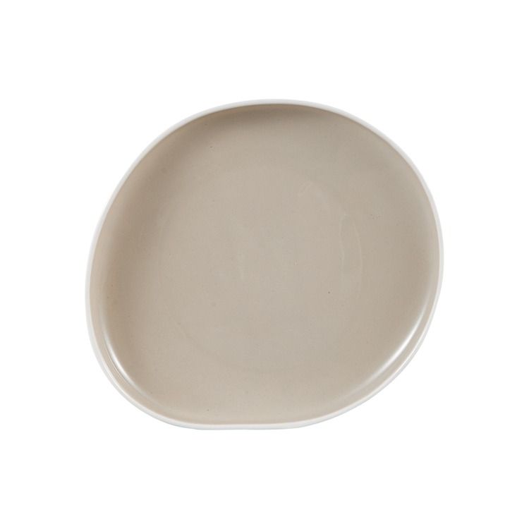 Bricard Barles - Porseleinen Dinner Set - Serviesset - 25 - delig - 6 - Persoons - Wit/Taupe - Japandi - TEKZEN