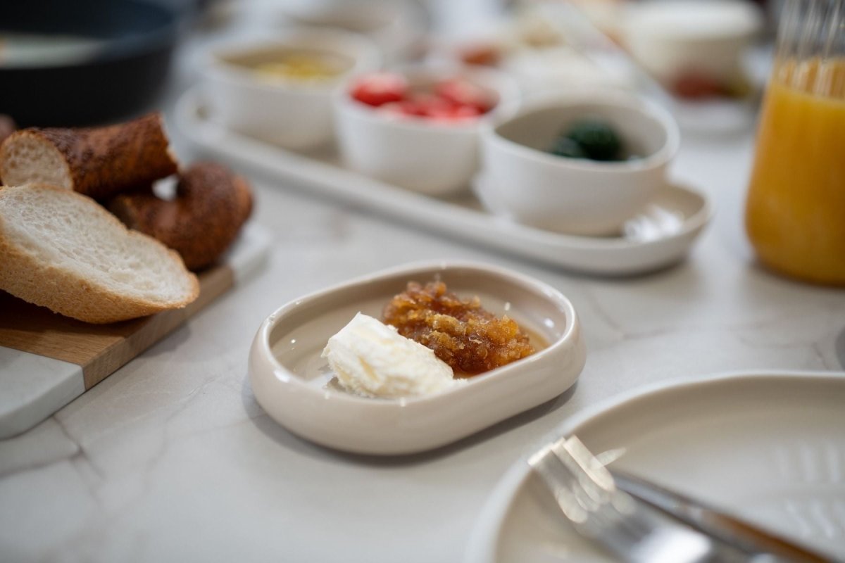 Bricard Bondy Ovale Schaal - Set van 6 - Taupe - Porselein - 35x18x6cm - TEKZEN