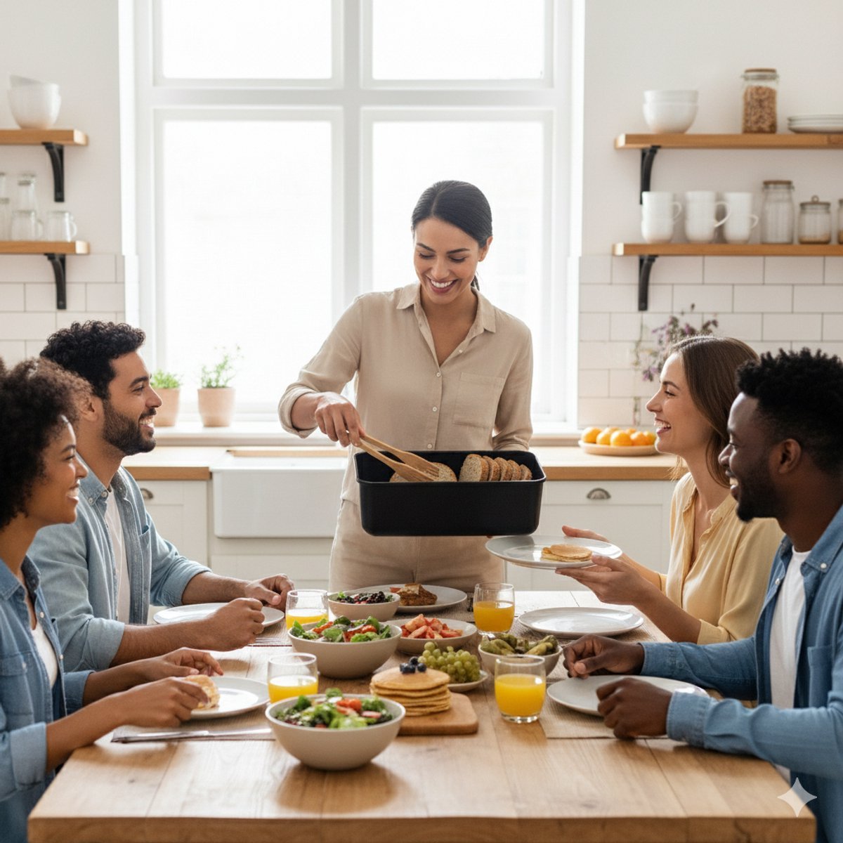 Cheffinger Broodtrommel - Bamboe - Zwart - Brooddoos - Brood Bewaren - Vershouddoos voor Brood - TEKZEN