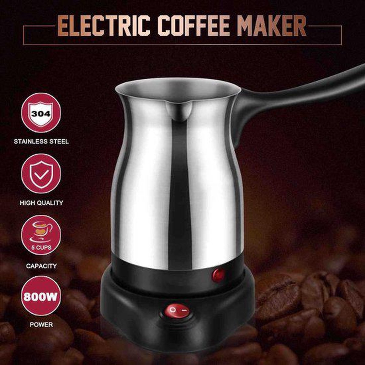 Cheffinger Elektrische Turkse Koffieapparaat - Turkish Coffee - Türk Kahvesi - TEKZEN