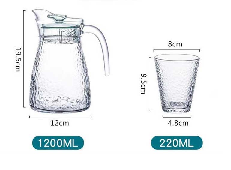 Cheffinger Luxe Karaf met 4 Glazen - 5 - delig - TEKZEN