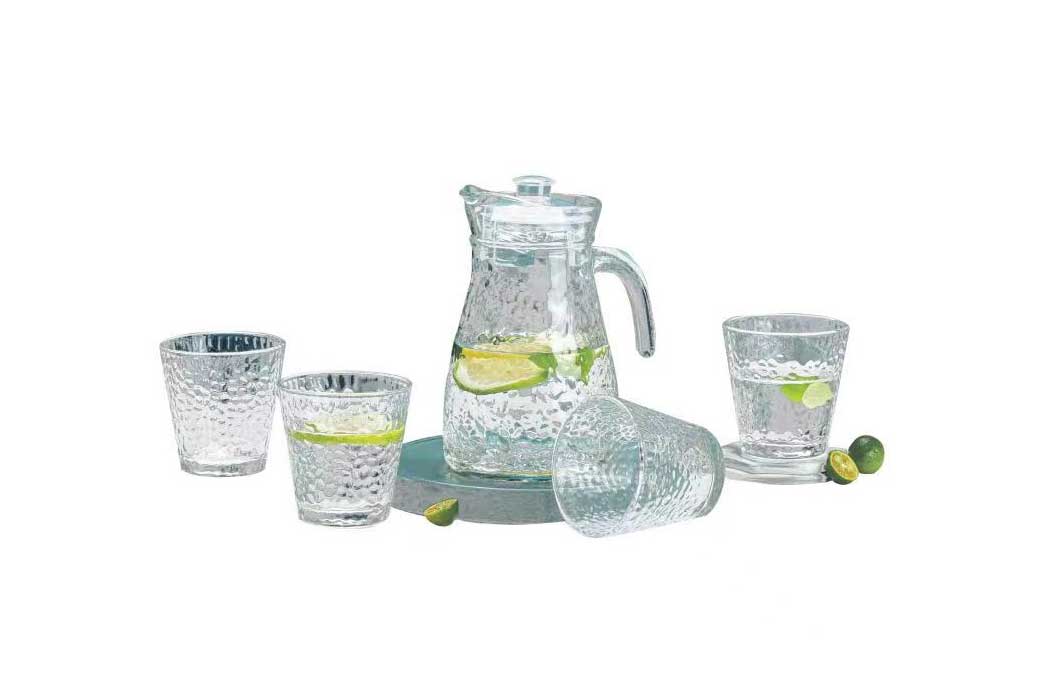 Cheffinger Luxe Karaf met 4 Glazen - 5 - delig - TEKZEN