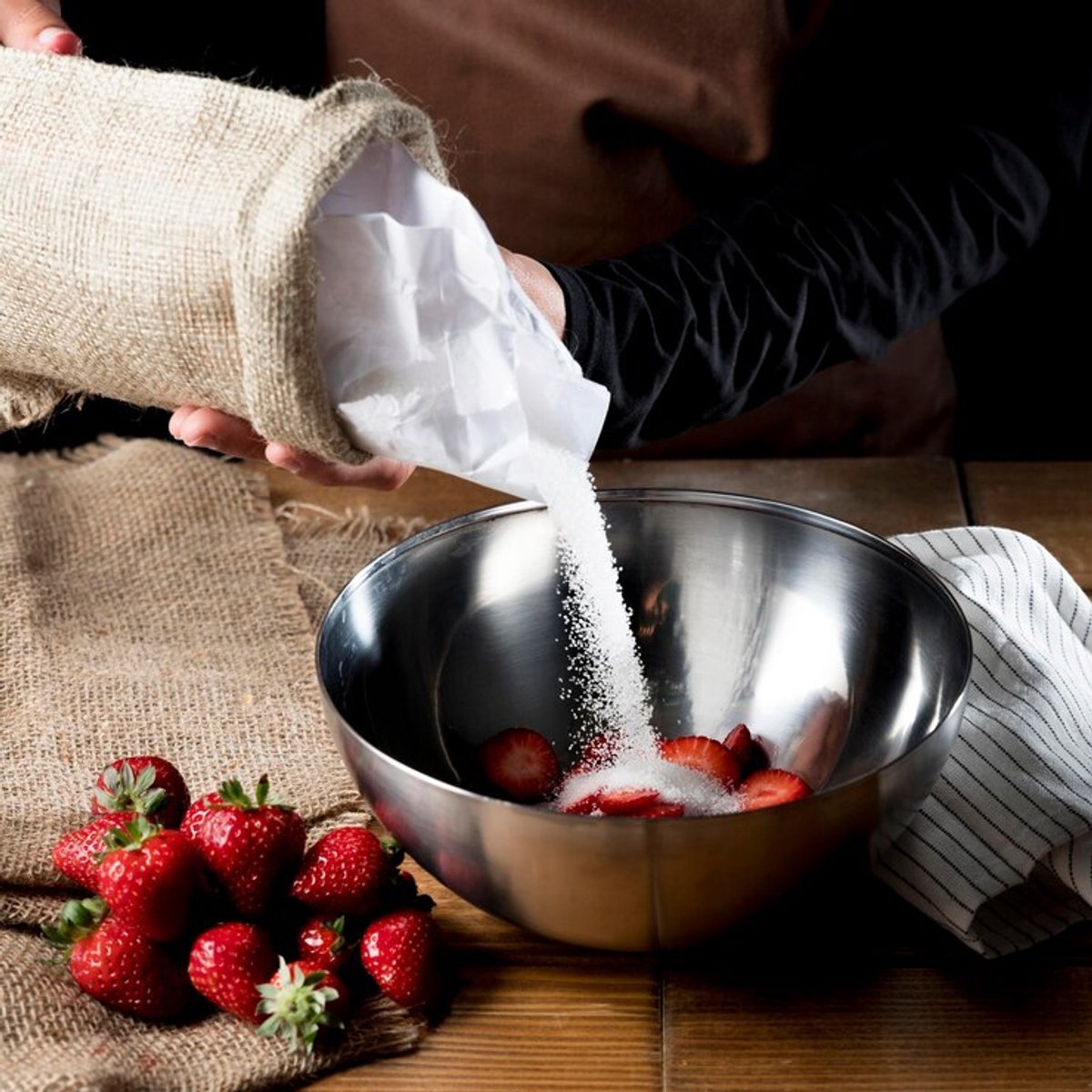 Cheffinger Mengkom - Set van 3 Keukenkommen met Deksels - 20/22/24cm - Kommenset - TEKZEN