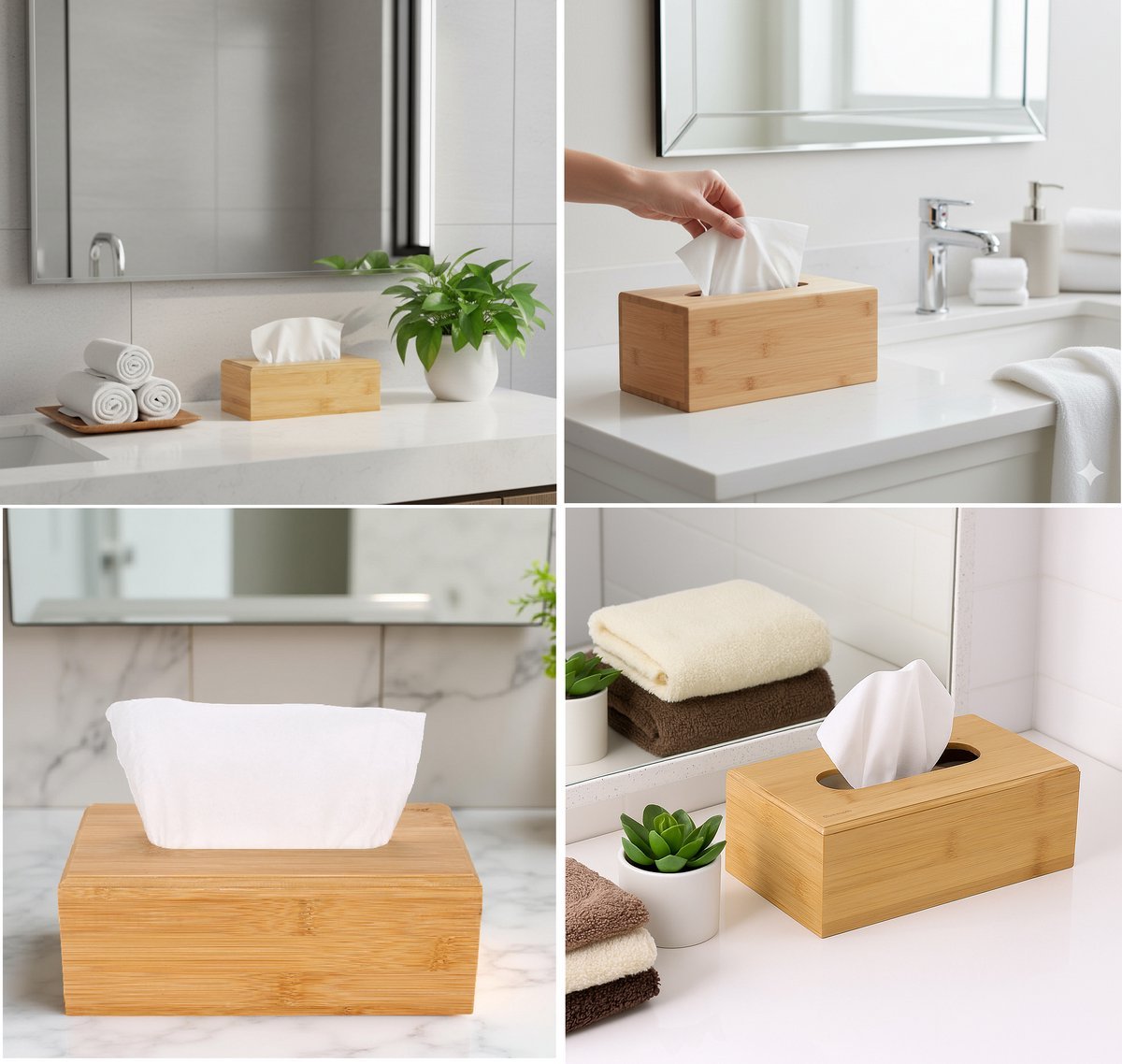 Cheffinger Tissue Box - Bamboe - Tissue Doos - Tissuehouder - TEKZEN