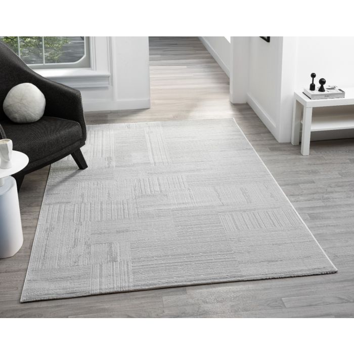 Cinar Carpets Elyse D474A - Vloerkleed Grijs - 10 mm