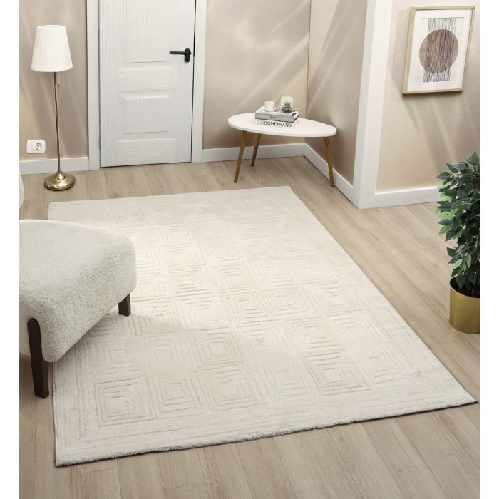 Cinar Carpets Liva D761A - Vloerkleed Crème - 13 mm