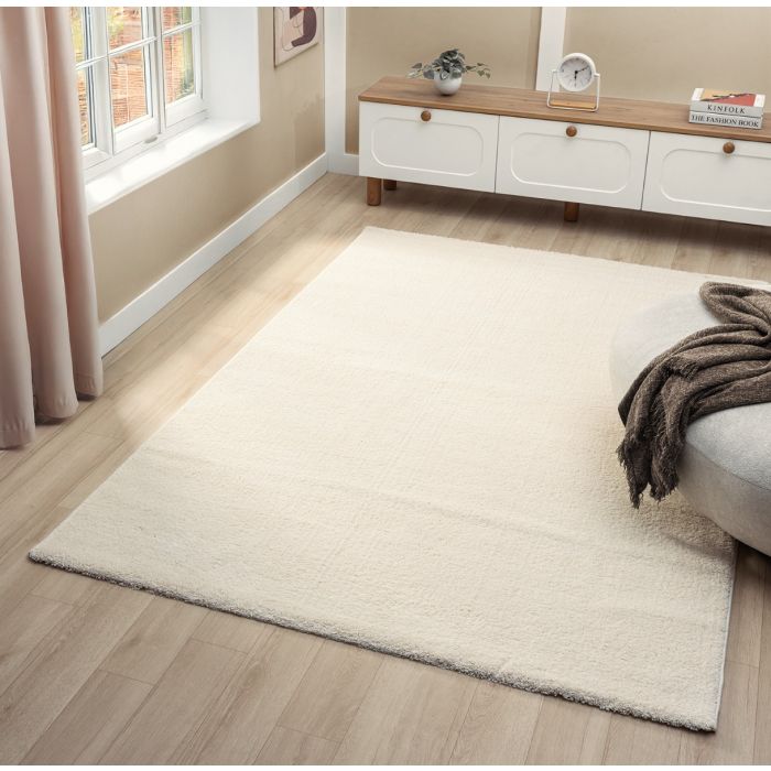 Cinar Carpets Asta 1000A - Vloerkleed Wit - 20 mm
