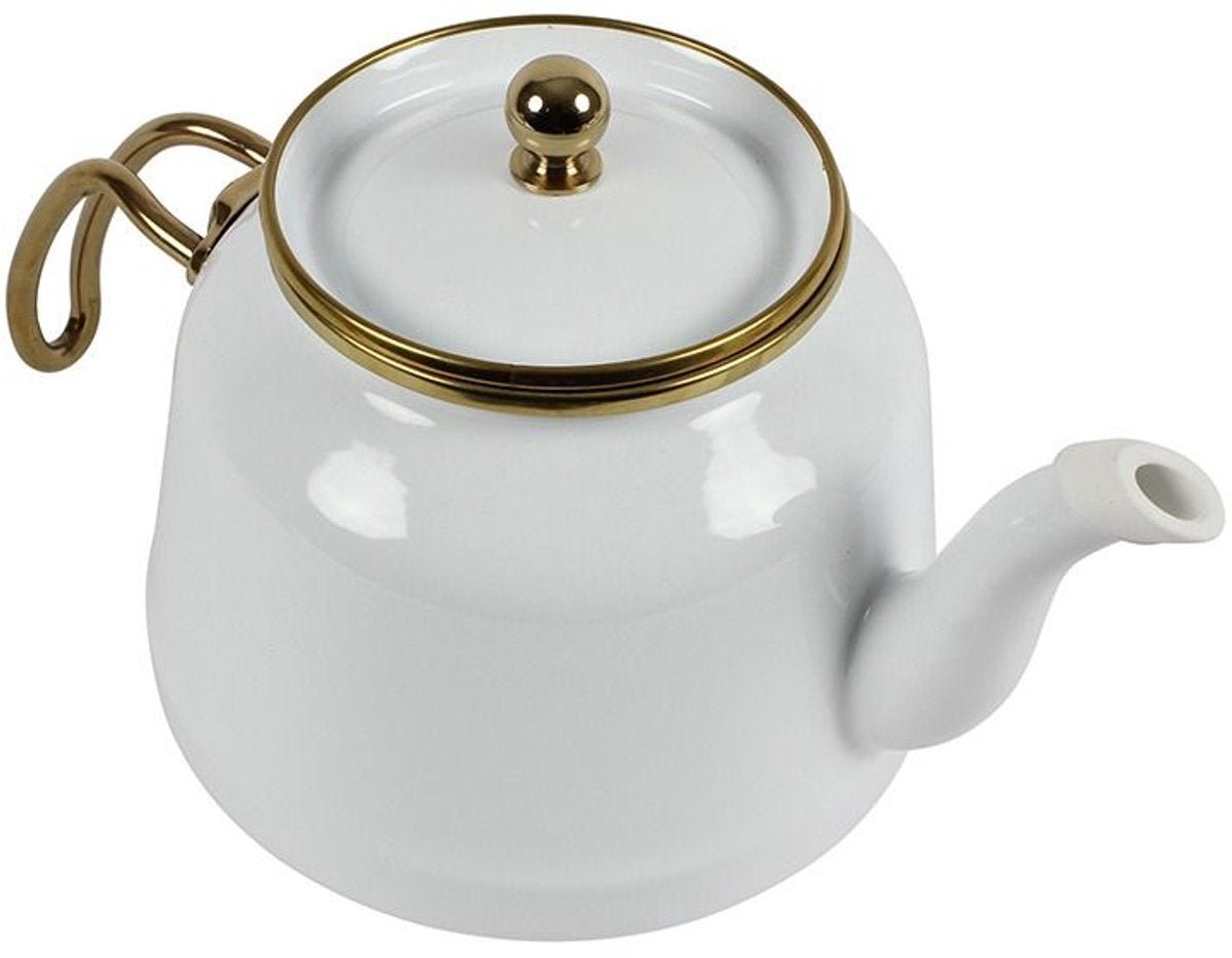Ferveo Dawa Theepot Set - 1,0L / 2,5L - Wit/Goud - TEKZEN