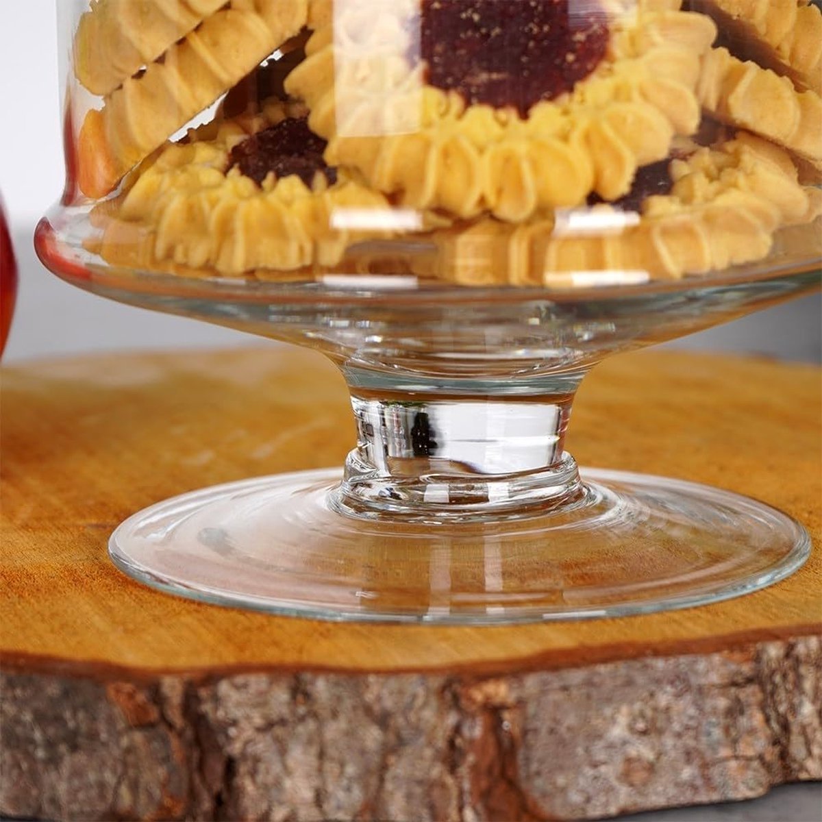 Glozini Glazen Snoeppot op Voet met Deksel - TEKZEN