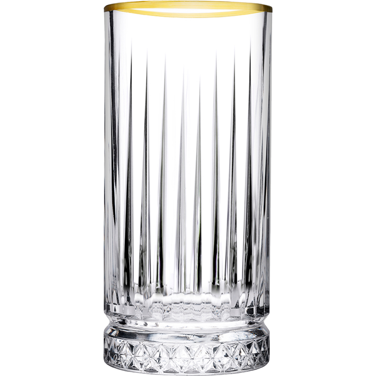 Glozini Longdrinkglas met Gouden Rand - Set van 4 - Ribble Glas - TEKZEN