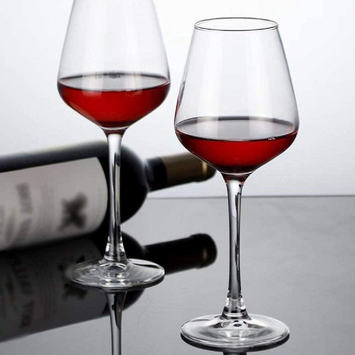 Glozini Wijnglas - Set van 6 - 360ml - Stijlvolle & Duurzame Wijnglazen - TEKZEN