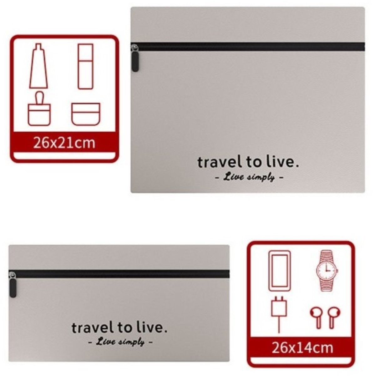 Hauskraft Packing Cube - 7 - delig - Zwart - Koffer Organizer Set - Backpack en Koffer - Travel Cubes - TEKZEN