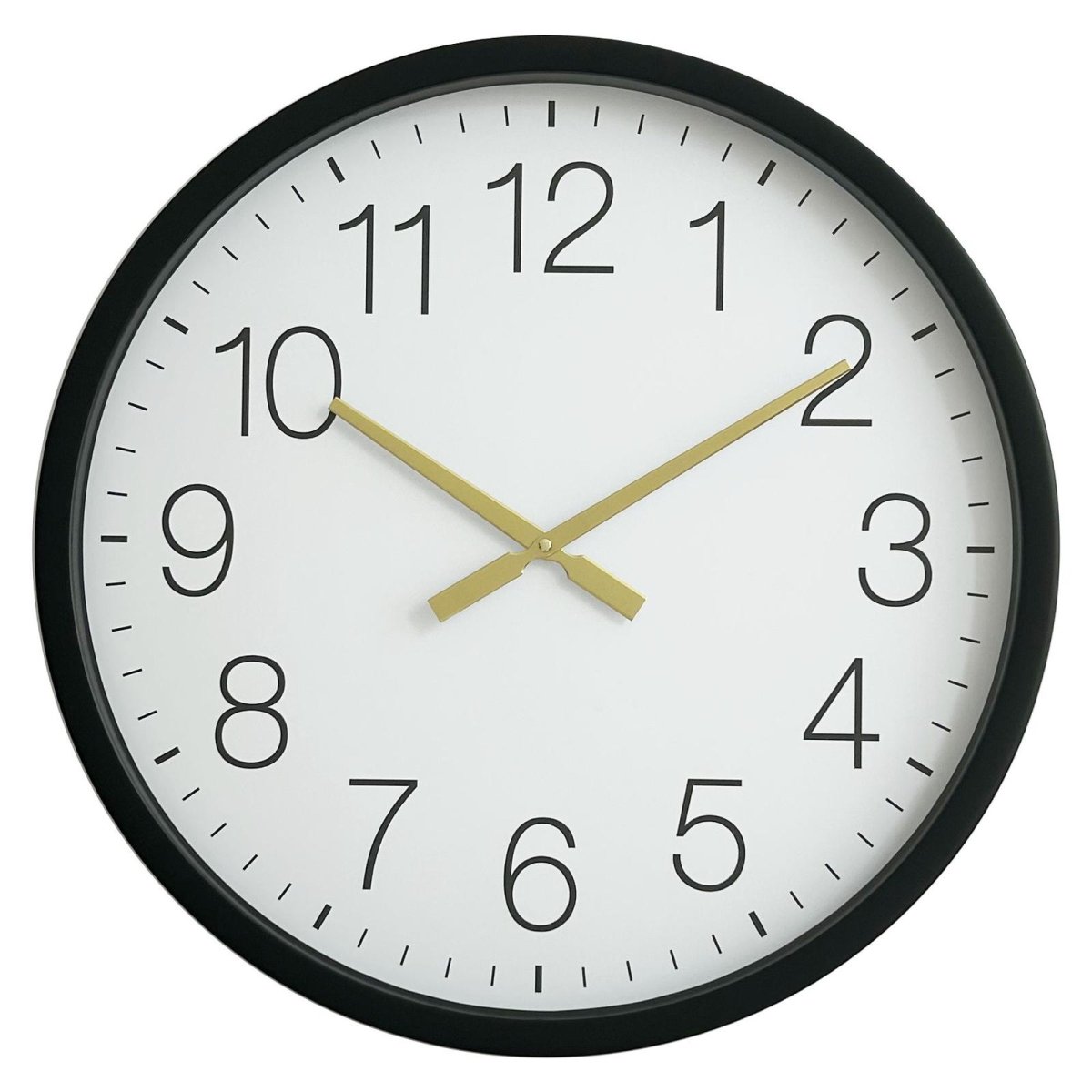 Hauskraft Wandklok - 45cm - Zwart/Goud - Decoratieve Klok - TEKZEN