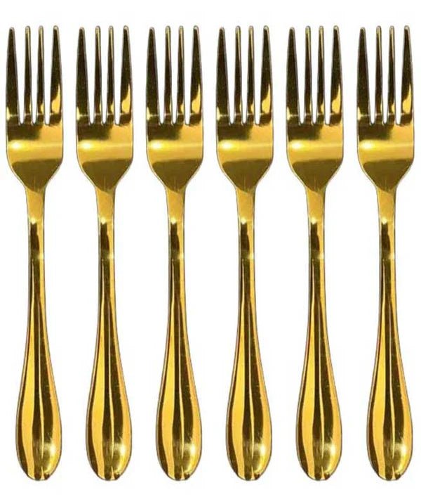 Kadirelli Dessertvork - 12 Stuks - Goud - TEKZEN