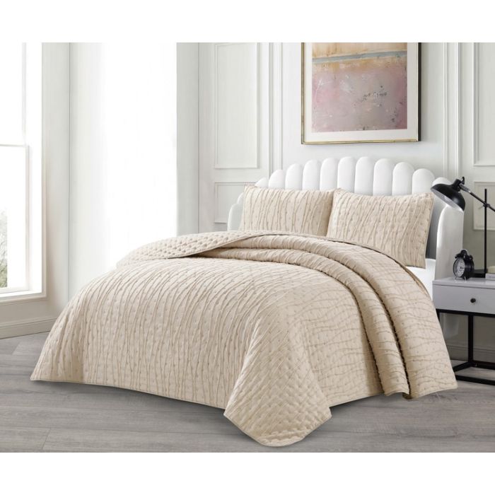 Lavella Ipek Bedsprei Set, 3-delig, Beige, 240x250 cm – bedspreiset