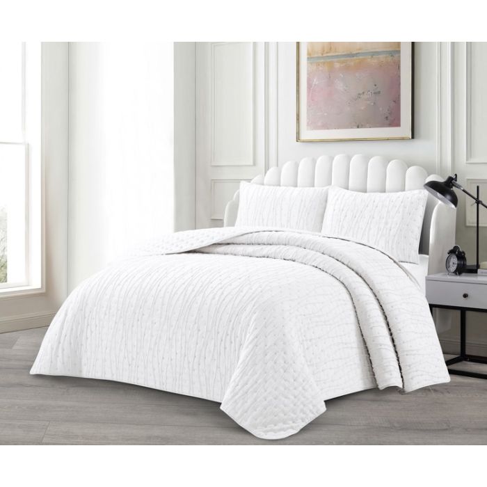 Lavella Ipek Bedsprei Set, 3-delig, Wit, 240x250 cm – bedspreiset