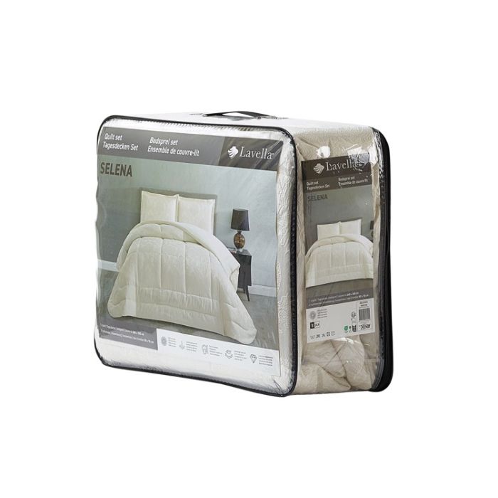 Lavella Selena Bedsprei Set, 3-delig, Wit, 260x240 cm – foto 3