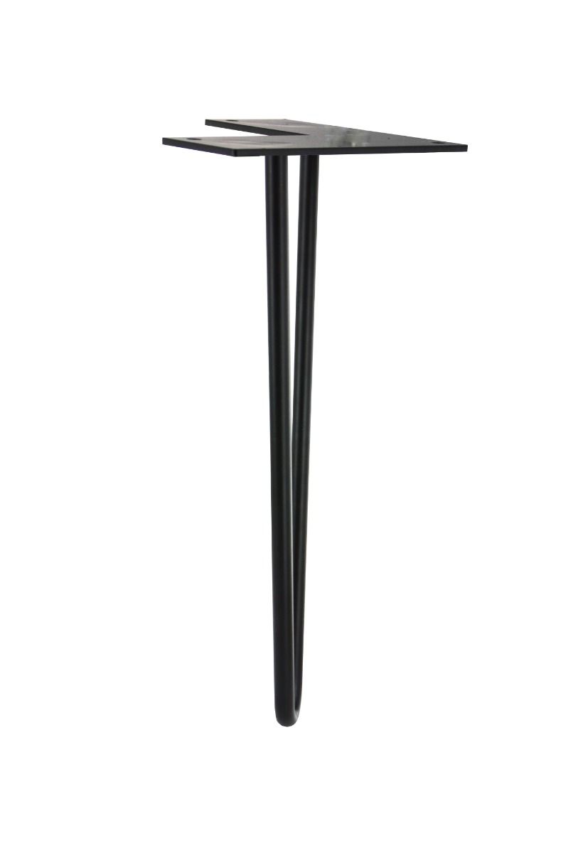 MacLean Design Tafelpoot Hairpin - Staal - Zwart - 30cm - Per Stuk - TEKZEN