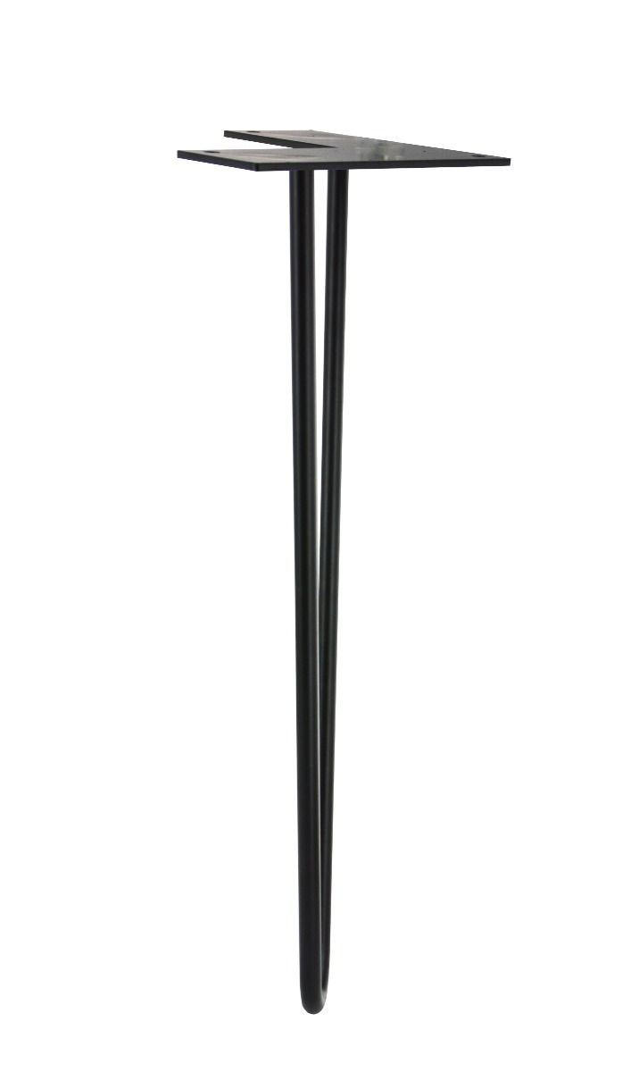 MacLean Design Tafelpoot Hairpin - Staal - Zwart - 40cm - Per Stuk - TEKZEN