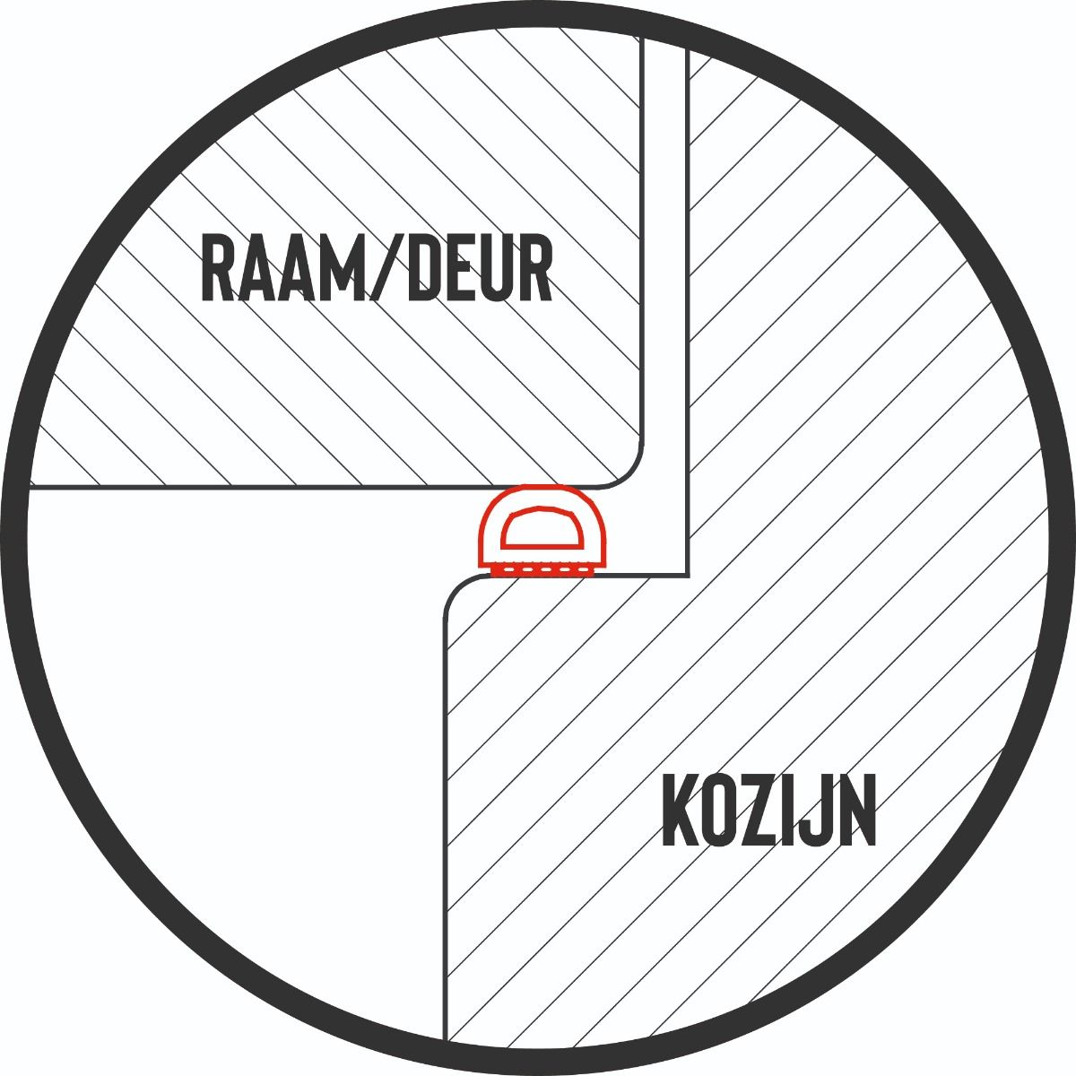 Maclean Zelfklevend Tochtband D - Profiel - Wit - 9mm x 6mm x 7,5m - Tochtstrip - TEKZEN