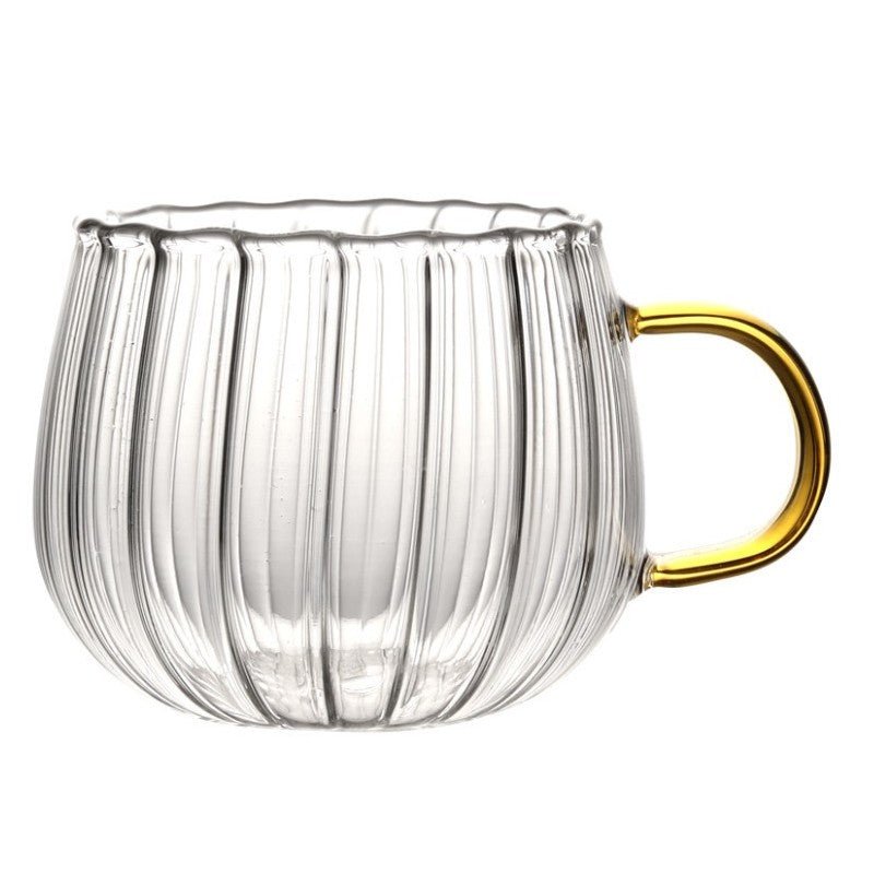 MONOO Geribbelde Glas met Oortje - 2 Stuks - 350ml - TEKZEN