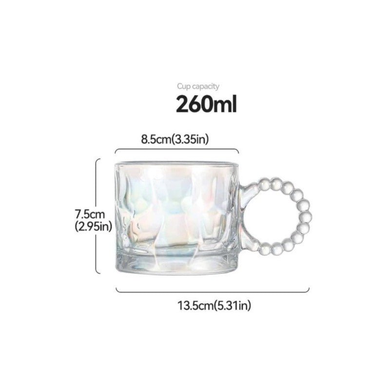 MONOO Iriserende Glazen met Oortje - 2 Stuks - 260ml - TEKZEN