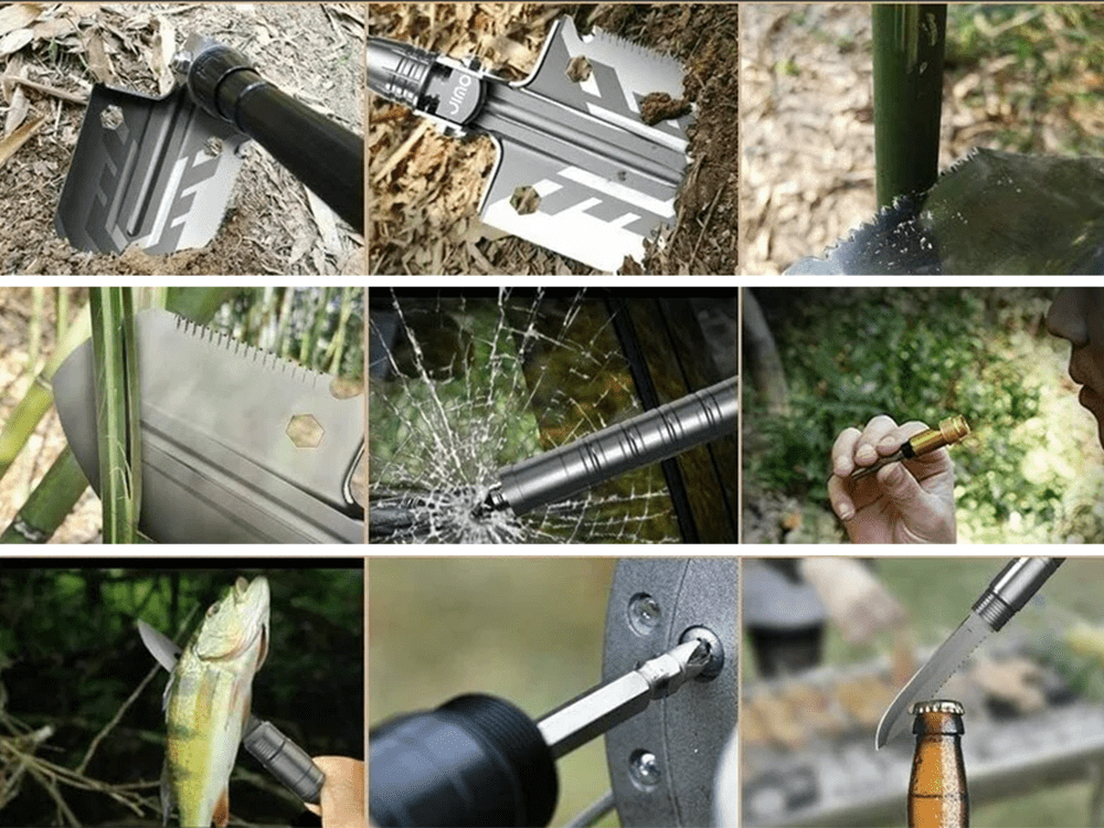 MONOO Opvouwbare Militaire Schep met Etui – Multitool Zaag & Onmisbare Survival Uitrusting - TEKZEN