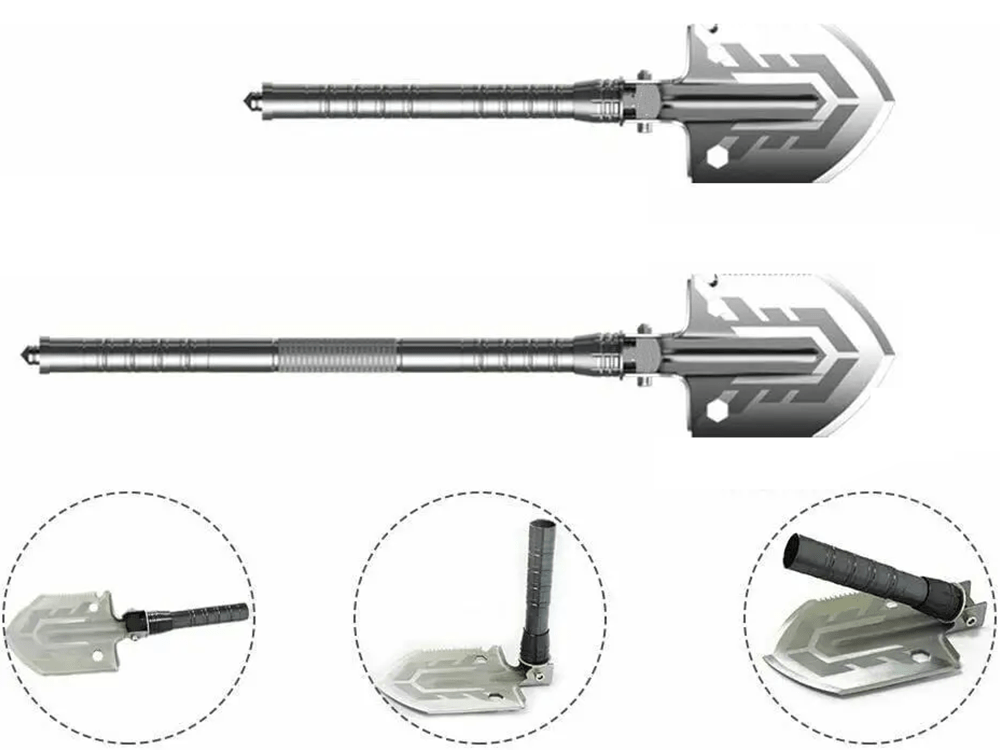MONOO Opvouwbare Militaire Schep met Etui – Multitool Zaag & Onmisbare Survival Uitrusting - TEKZEN