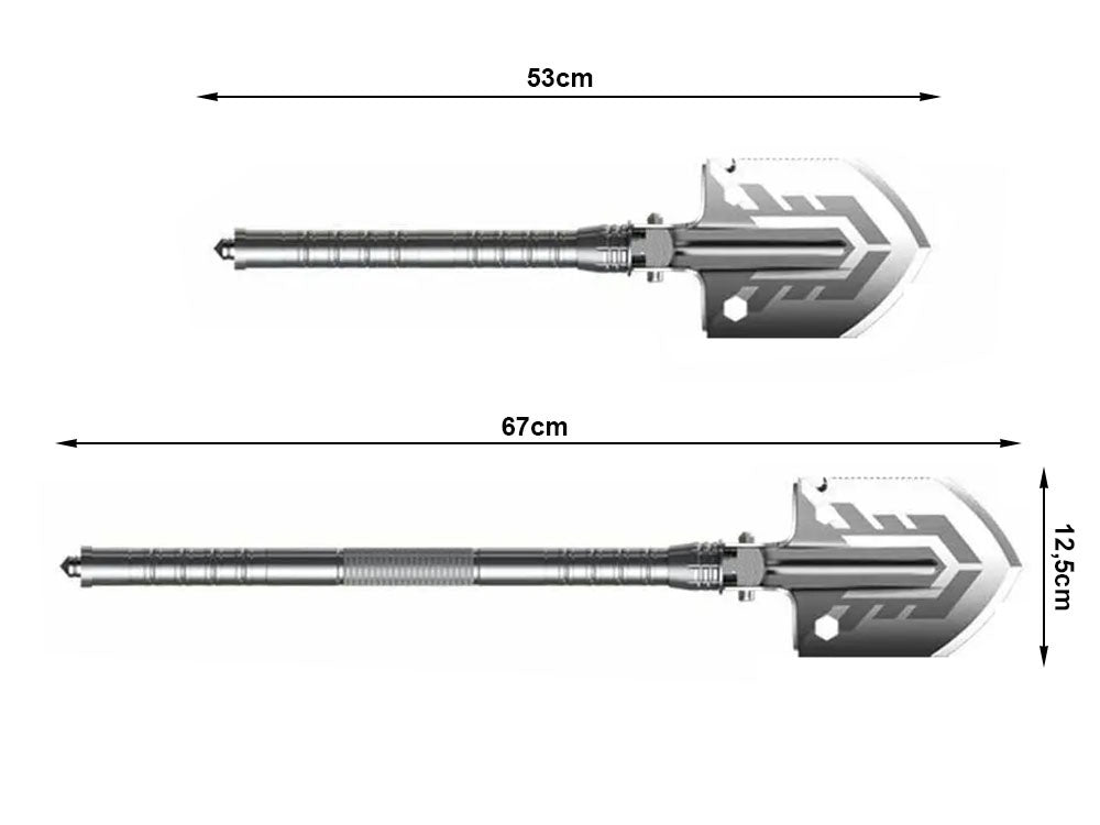 MONOO Opvouwbare Militaire Schep met Etui – Multitool Zaag & Onmisbare Survival Uitrusting - TEKZEN
