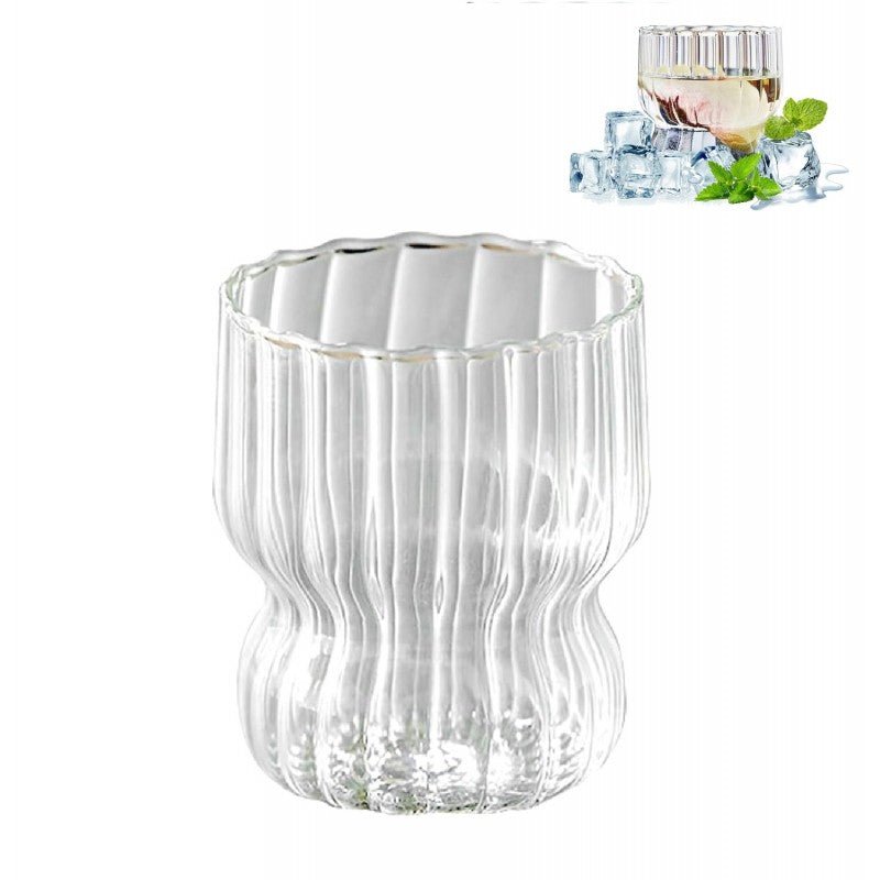 MONOO Ribbelglas - 2 Stuks - 260ml - TEKZEN