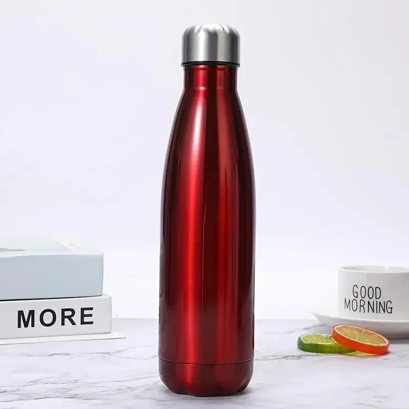 MONOO Waterfles - 500ml - Rood - Drinkfles - BPA Vrij - RVS - TEKZEN