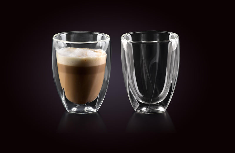 Dubbelwandige Glazen - 300 ml - Set van 2 - Koffieglazen - Theeglas - Cappuccino Glazen - Latte Macchiato Glazen - Glas - TEKZEN
