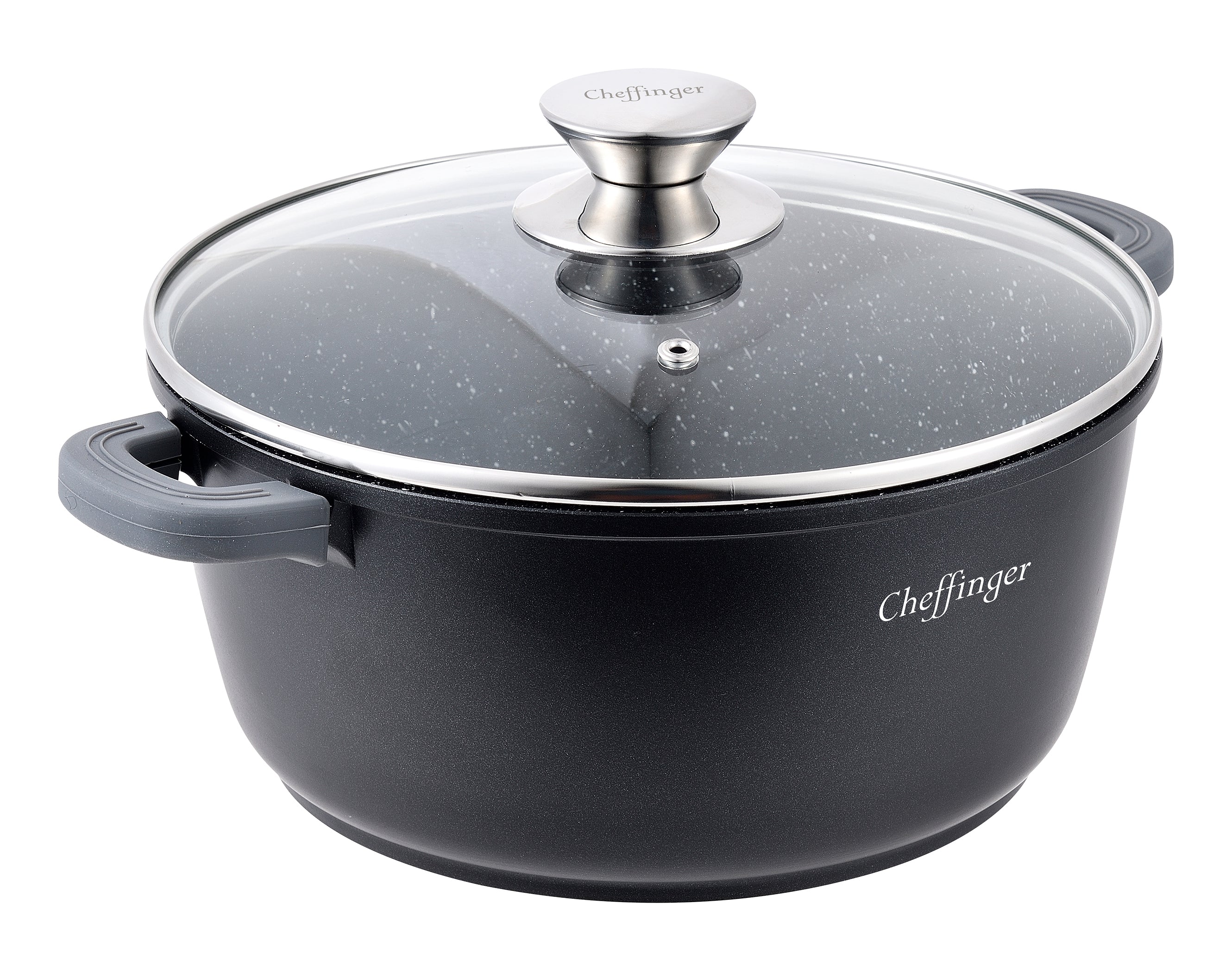 Cheffinger Braadpan met deksel - 28cm - Zwart - Inductie - TEKZEN