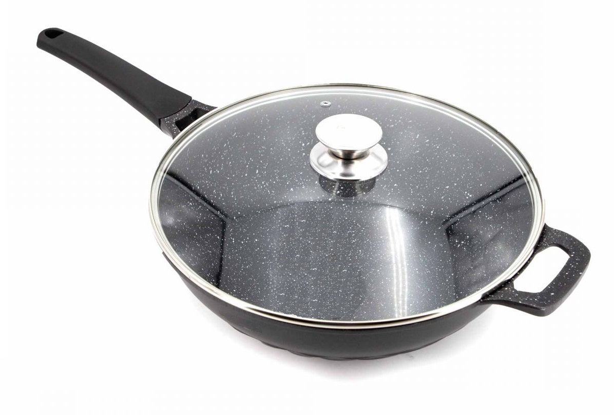 Cheffinger Luxe Wokpan XL met Deksel - 32cm - Inductie - TEKZEN