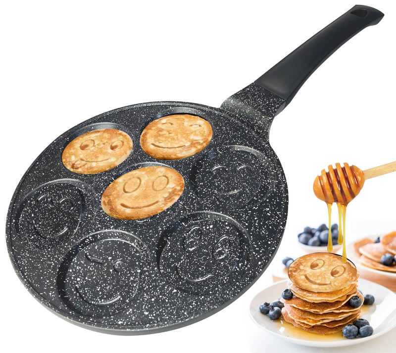 Cheffinger Pancake Emoji Smiley Vorm Pancake Maker - Pannenkoekenpan - Crêpemaker - Pancake Pan - TEKZEN