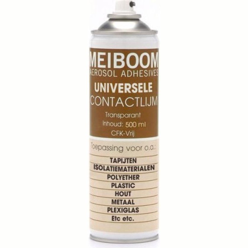 Meiboom Universele Contactlijm Spraylijm / Spuitlijm - Professionele Spuit Lijmspray 500ML - TEKZEN